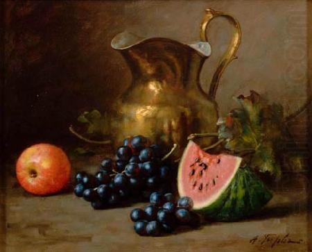 Alfred Hirv Natuurmort kannu ja viinamarjadega china oil painting image
